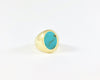 Legier Turquoise Oval Stone Signet Ring