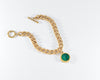 Legier LRSSP Bracelet with Malachite Inlay on cuban chain