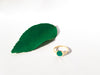 Legier Broken Circle Ring  with Malachite Inlay