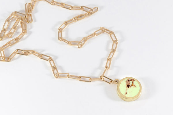 Legier Palomino Round Stone Signet Pendant & Necklace