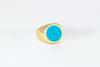 Legier Round Turquoise Signet Ring