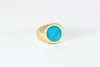 Legier Round Turquoise Signet Ring