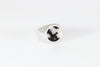 Legier Brass Zebra Jasper Round Signet Ring silver