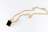 Legier Black Onyx with Diamond Signet Pendant & Necklace