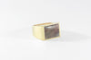 Legier Black Mother of Pearl Stone Signet Ring