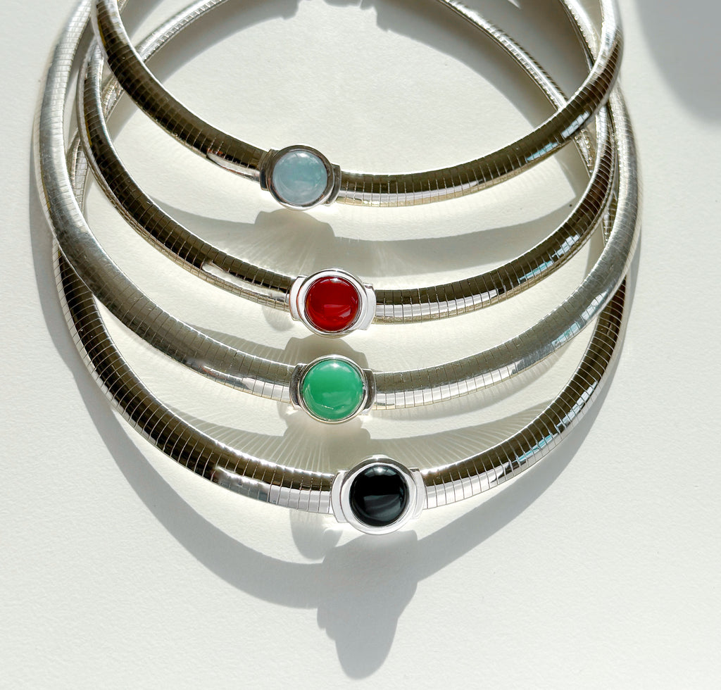 Legier Omega Chain necklace with cabochon 