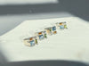 Legier Rainbow Baguette Ring Citrine, Peridot and Sky Blue Topaz Rings in Silver.  There are four of them.