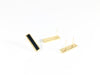 Legier long signet earring with single or double post