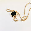 Legier Black Onyx with Diamond Signet Pendant & Necklace