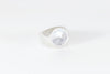 Legier Mother of Pearl Round Stone Signet Ring