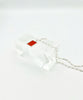 Carnelian Stone Signet Pendant & Necklace