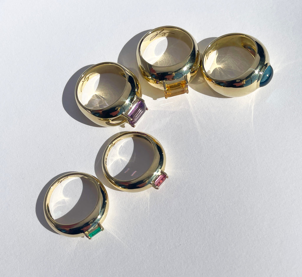 Legier Bubble Bezel Small Baguette Ring