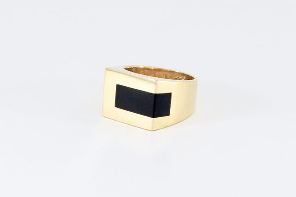Black Onyx Signet Ring - Truss and Ore