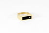 Legier Signet Ring - Small with onyx inlay and diamond