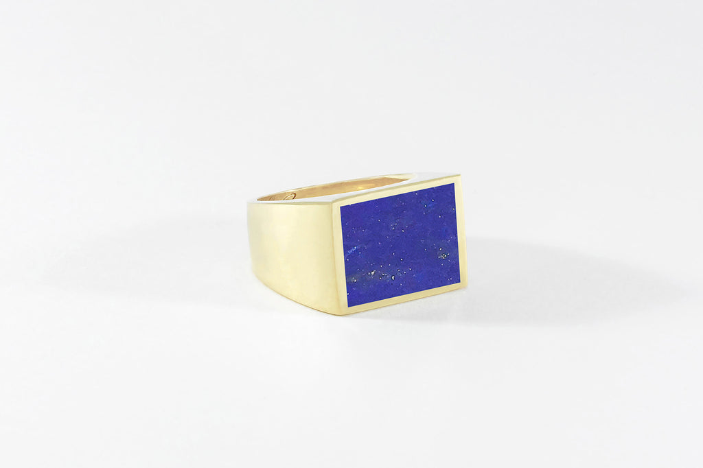 Legier Lapis Lazuli Stone Signet Ring