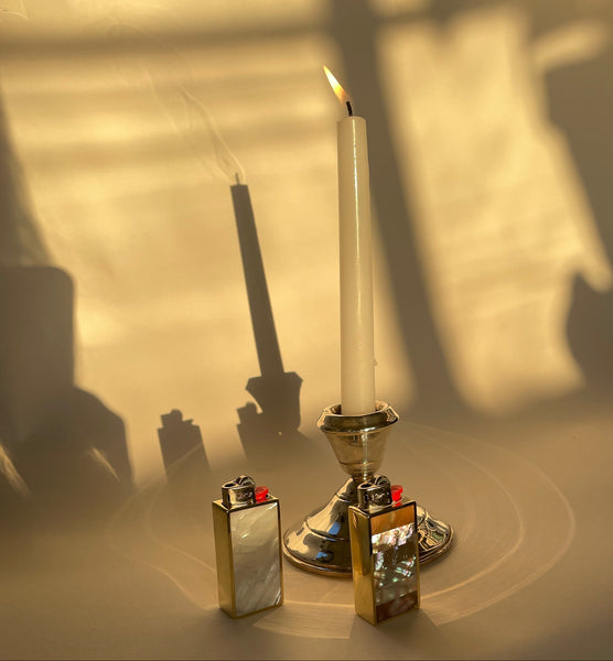 Legier Mother of Pearl Brass Lighter Sleeve