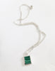 Legier Malachite Silver Signet Pendant & 18" Silver Cable Chain