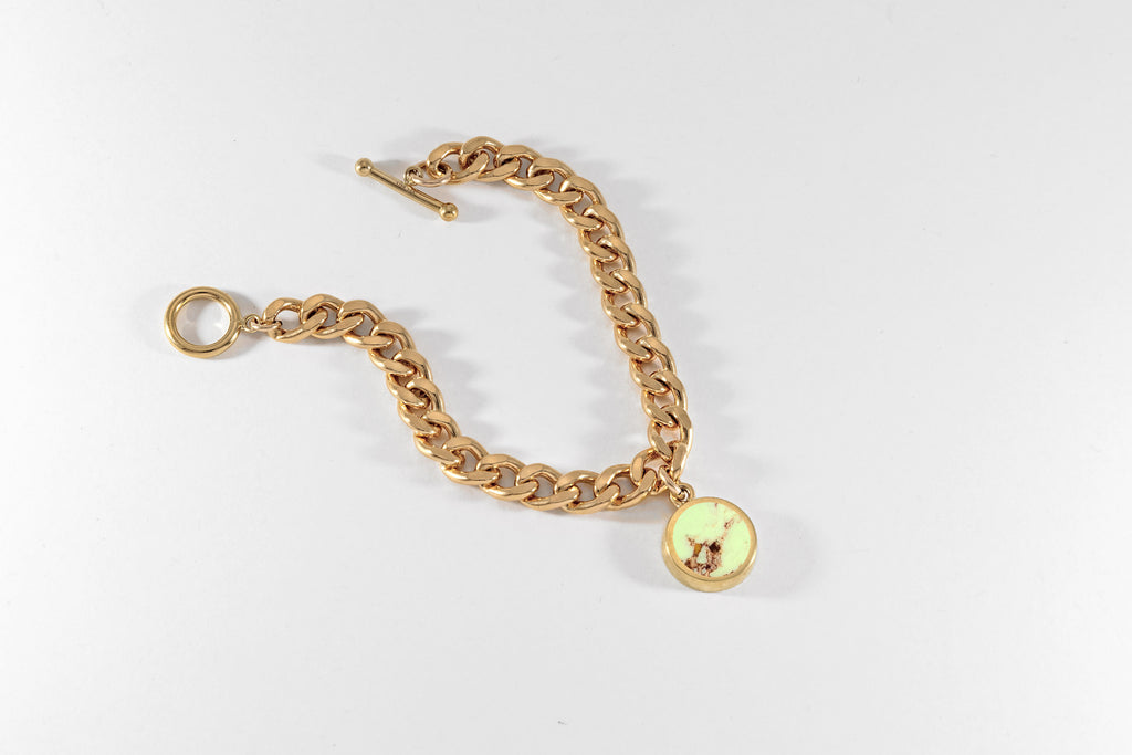 Legier Yellowhorse "Palomino" Round Stone Signet Pendant & Bracelet