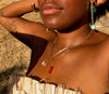Carnelian Stone Signet Pendant & Necklace